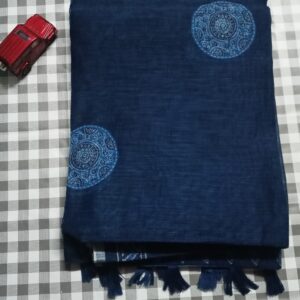 Devas Indigo Mandala Semi Cotton Saree
