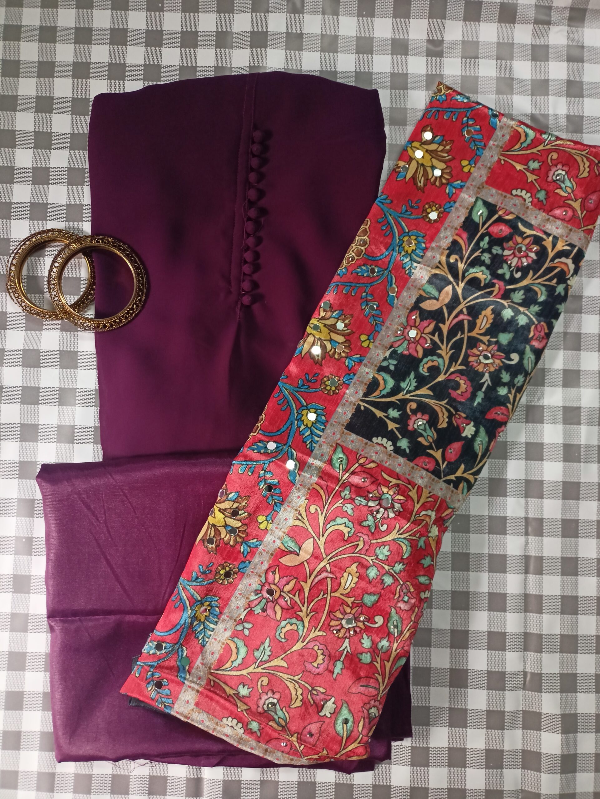 Devas Crimson Bloom Georgette Salwar Set
