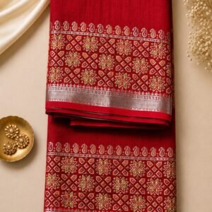 Cotton Saree with Ethnic Printed Border