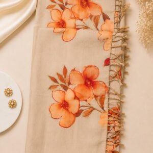 Tissue Silk with Floral Work