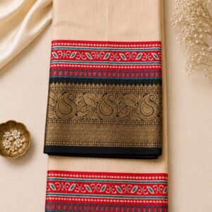 Off White Soft Silk Saree