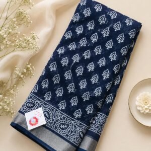 Navy Blue Cotton Daily Wear