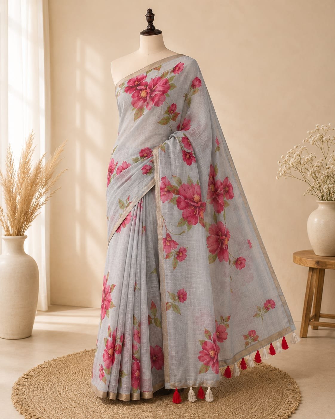 Devas Bloom Grace Mul Cotton Saree - Image 2