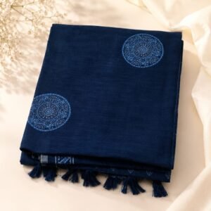 Devas Indigo Mandala Semi Cotton Saree