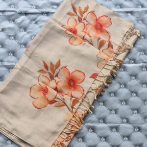 Tissue Silk with Floral Work