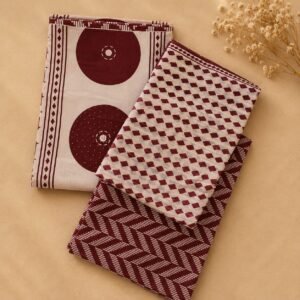 Maroon Elegance Unstitched Salwar Set
