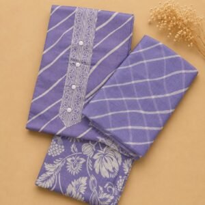 Lavender Stripe Dress Material