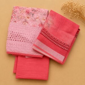 Blush Pink Floral Dress Material