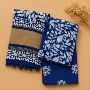 Royal Blue Batik Dress Material