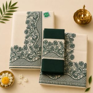 Dark Green Floral Set Mund